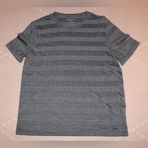Michael KORS Men’s Striped T-Shirt Grey Medium